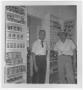 Photograph: Bill McVay and unidentified man in store