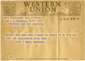 Text: [Telegram from Governor John E. Miles to T. N. Carswell - April 2, 19…