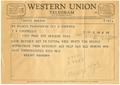 Text: [Telegram from Wright Morrow to T. N. Carswell - March 2, 1957]