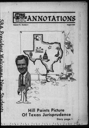 Primary view of South Texas College of Law, Annotations (Houston, Tex.), Vol. 7, No. 2, August, 1978