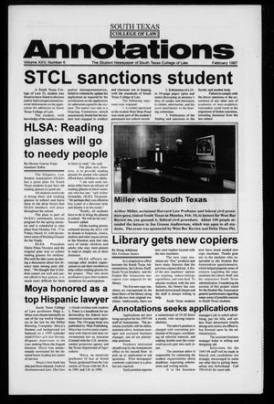 Primary view of South Texas College of Law Annotations (Houston, Tex.), Vol. 25, No. 6, Ed. 1, February, 1997