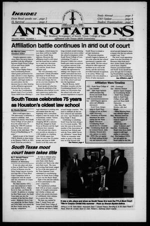 Primary view of South Texas College of Law Annotations (Houston, Tex.), Vol. 28, No. 1, Ed. 1, August, 1998