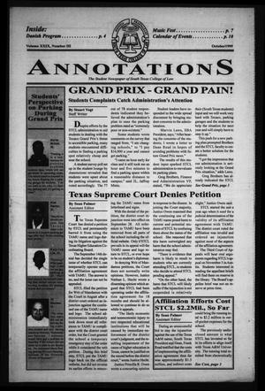 South Texas College of Law Annotations (Houston, Tex.), Vol. 29, No. 3, Ed. 1, October, 1999