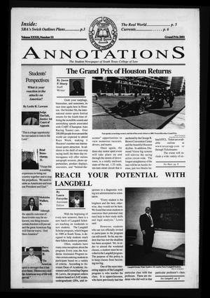 Primary view of object titled 'South Texas College of Law Annotations (Houston, Tex.), Vol. 32, No. 3, Ed. 1, October, 2001'.