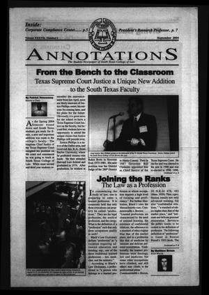 Primary view of South Texas College of Law Annotations (Houston, Tex.), Vol. 37, No. 1, Ed. 1, September, 2004