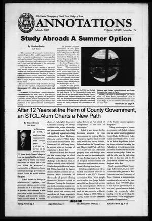 Primary view of object titled 'South Texas College of Law Annotations (Houston, Tex.), Vol. 39, No. 5, Ed. 1, March, 2007'.