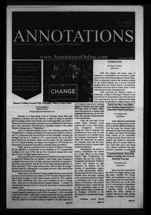 Primary view of object titled 'South Texas College of Law Annotations (Houston, Tex.), Vol. 41, No. 2, Ed. 1, December, 2008'.