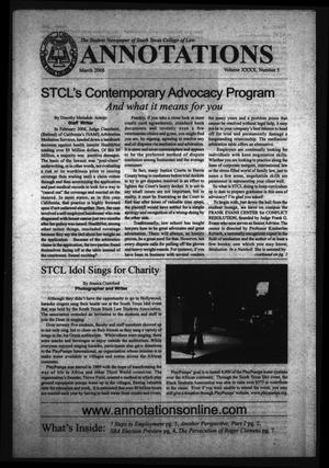 Primary view of object titled 'South Texas College of Law Annotations (Houston, Tex.), Vol. 40, No. 5, Ed. 1, March, 2008'.