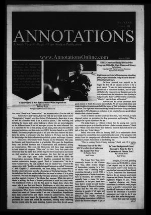 Primary view of object titled 'South Texas College of Law Annotations (Houston, Tex.), Vol. 41, No. 3, Ed. 1, March, 2009'.