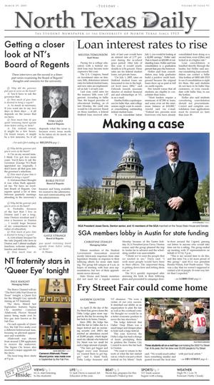 Primary view of North Texas Daily (Denton, Tex.), Vol. 89, No. 91, Ed. 1 Tuesday, March 29, 2005