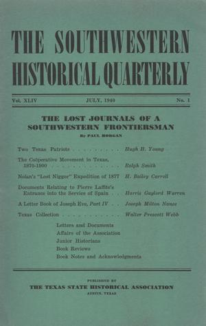 Primary view of The Southwestern Historical Quarterly, Volume 44, July 1940 - April, 1941