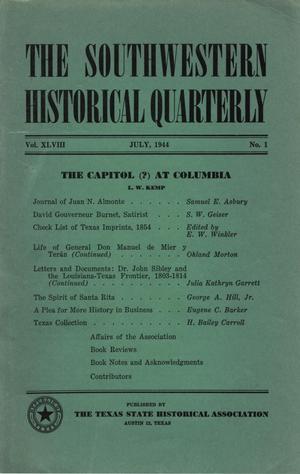 The Southwestern Historical Quarterly, Volume 48, July 1944 - April, 1945