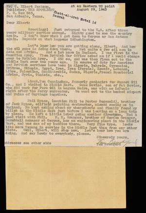 [Correspondence Between Tex Bradford and Elbert Jackson - August 1943-April 1944]
