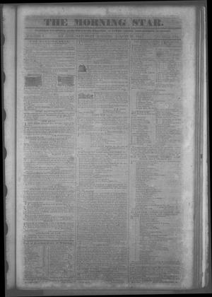 Primary view of The Morning Star. (Houston, Tex.), Vol. 5, No. 544, Ed. 1 Saturday, August 26, 1843