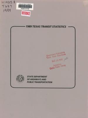 Texas Transit Statistics: 1989