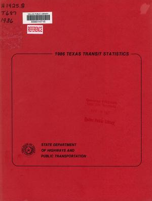 Texas Transit Statistics: 1986