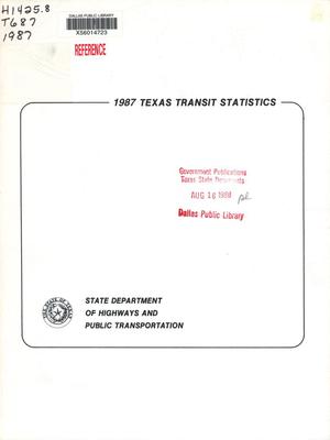 Texas Transit Statistics: 1987