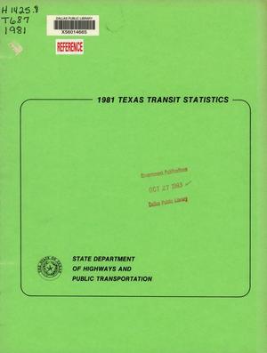 Texas Transit Statistics: 1981