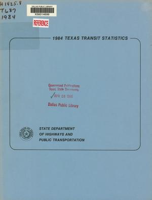 Texas Transit Statistics: 1984