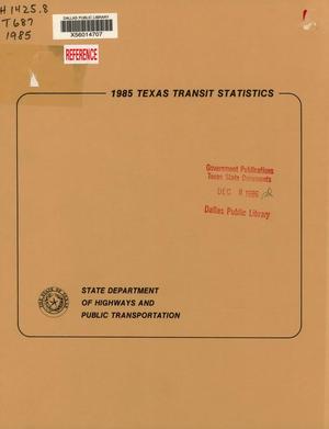 Texas Transit Statistics: 1985