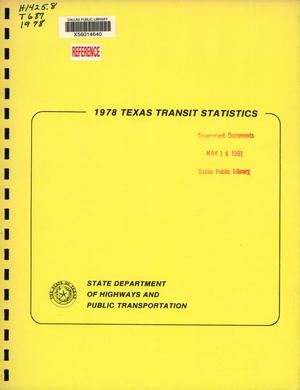 Texas Transit Statistics: 1978