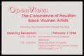 Postcard: [Open View: The Conscience of Houston Black Women Artists]