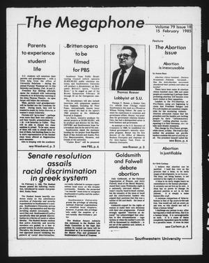 The Megaphone (Georgetown, Tex.), Vol. 79, No. 18, Ed. 1 Friday, February 15, 1985