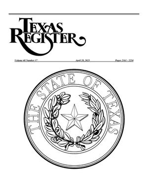 Primary view of Texas Register, Volume 48, Number 17, Pages 2161-2254 April 28, 2023