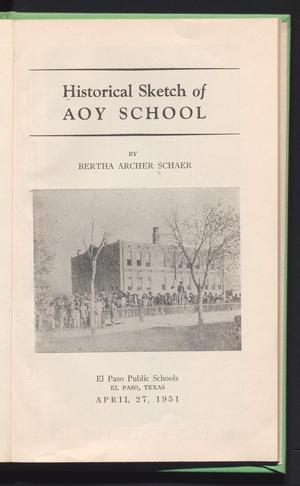 Historical Sketch of Aoy School
