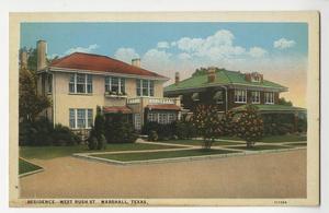 [Postcard of West Rusk Street in Marshall]