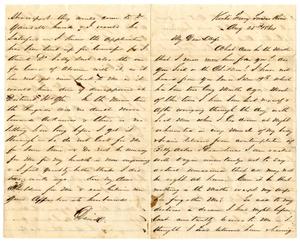 Primary view of [Letter from David Fentress to his wife Clara, August 25, 1864]