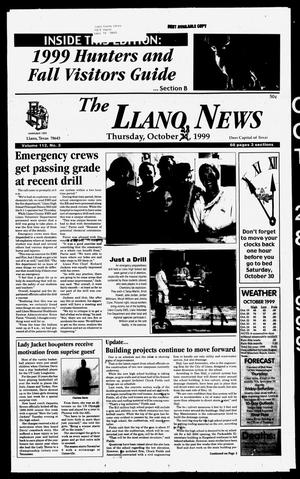 The Llano News (Llano, Tex.), Vol. 112, No. 3, Ed. 1 Thursday, October 28, 1999