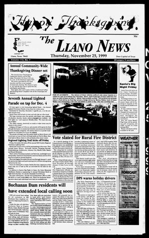 The Llano News (Llano, Tex.), Vol. 112, No. 7, Ed. 1 Thursday, November 25, 1999