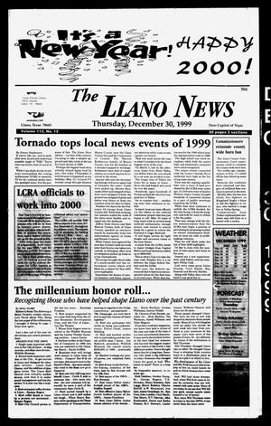 The Llano News (Llano, Tex.), Vol. 112, No. 12, Ed. 1 Thursday, December 30, 1999