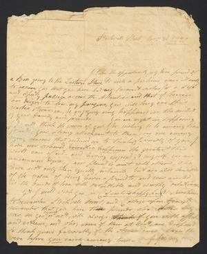 Primary view of [Letter from Margaret Campbell to Littleton Dennis Teackle, November 3, 1799]