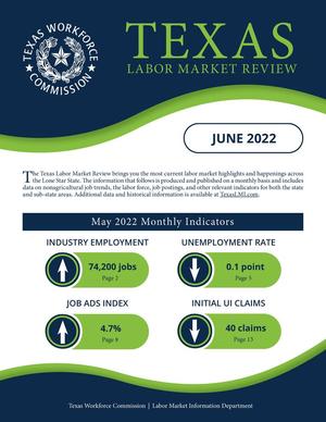 Primary view of Texas Labor Market Review, June 2022