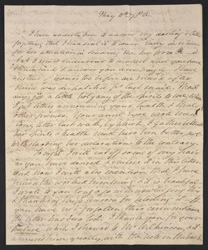 Primary view of [Letter from Elizabeth Upshur Teackle to her daughter, Elizabeth Ann Upshur Teackle, May 11, 1817]