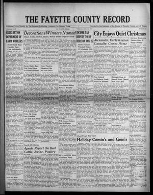 The Fayette County Record (La Grange, Tex.), Vol. 29, No. 16, Ed. 1 Tuesday, December 26, 1950