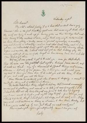 [Letter from Felix Butte to Elizabeth Kirkpatrick - December 7, 1922]