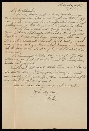 [Letter from Felix Butte to Elizabeth Kirkpatrick - May 2, 1923]