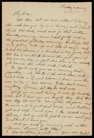 [Letter from Felix Butte to Elizabeth Kirkpatrick - May 25, 1923]
