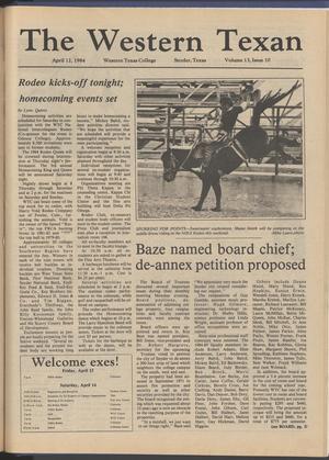 The Western Texan (Snyder, Tex.), Vol. 13, No. 10, Ed. 1 Thursday, April 12, 1984