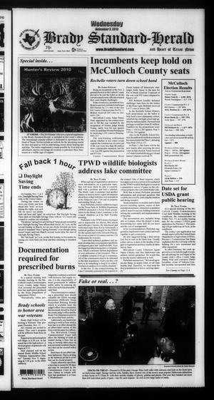 Brady Standard-Herald and Heart of Texas News (Brady, Tex.), Ed. 1 Wednesday, November 3, 2010