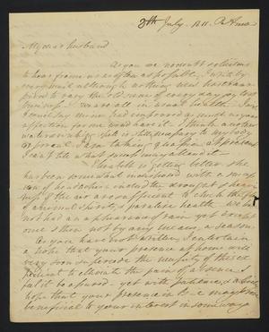 Primary view of [Letter from Elizabeth Upshur Teackle to her husband, Littleton Dennis Teackle, July 8, 1811]