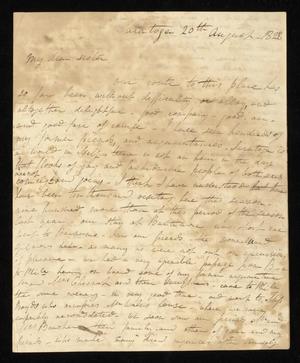 Primary view of [Letter from Ann Upshur Eyre to her sister, Elizabeth Upshur Teackle, August 20, 1828]