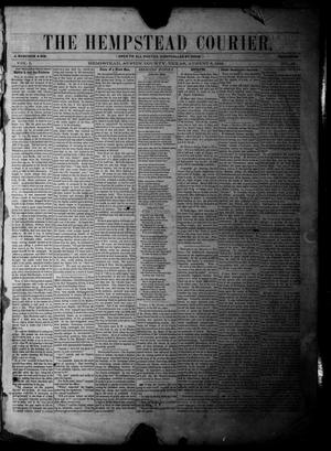 Primary view of The Hempstead Courier (Hempstead, Tex.), Vol. 1, No. 10, Ed. 1 Saturday, August 6, 1859