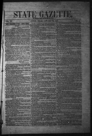 Primary view of State Gazette, Tri-Weekly. (Austin, Tex.), Vol. 4, No. 5, Ed. 1 Monday, January 24, 1853