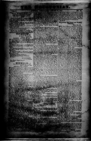 Primary view of The Houstonian. (Houston, Tex.), Vol. 1, No. 70, Ed. 1 Wednesday, August 18, 1841