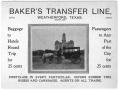 Photograph: [Baker's Transfer Line]
