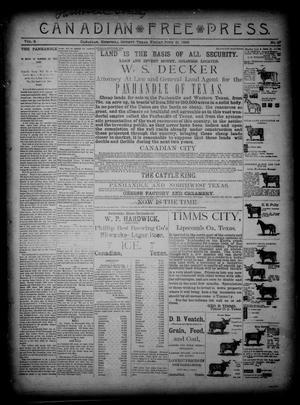 Primary view of Canadian Free Press. (Canadian, Tex.), Vol. 2, No. 47, Ed. 1 Friday, June 21, 1889